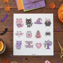Adorable Kawaii Halloween Sticker Pack