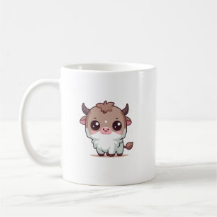 Adorable Kawaii Highland Cow - Niedlicher Cartoon  Kaffeetasse