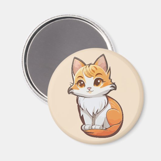 Adorable Kawaii Kitten Magnet (Vorderseite/Rückseite)
