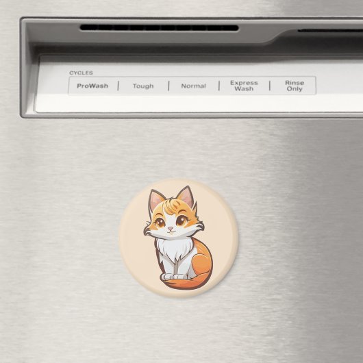 Adorable Kawaii Kitten Magnet (In Situ (Geschirrspüler))