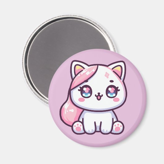 Adorable Kawaii Kitten Magnet (Vorderseite/Rückseite)