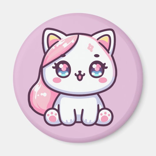 Adorable Kawaii Kitten Magnet (Vorne)