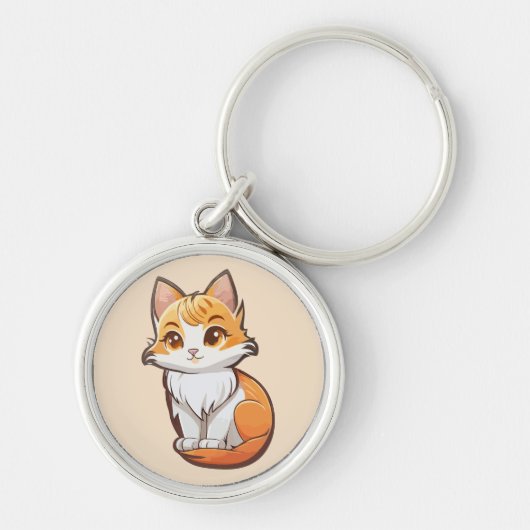 Adorable Kawaii Kitten Schlüsselanhänger (Vorne)