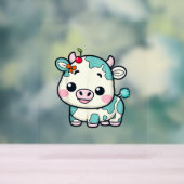 Adorable Kawaii-Kuh mit Kirsche und Bow-Design _2 Acrylschild (Neutral)