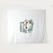 Adorable Kawaii-Kuh mit Kirsche und Bow-Design _2 Wandteppich (Vorderseite (Horizontal))
