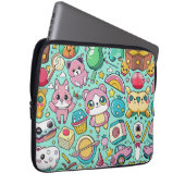 Adorable Kawaii Muster Laptopschutzhülle (Vorne Rechts)