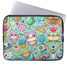 Adorable Kawaii Muster Laptopschutzhülle