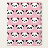 Adorable Kawaii Panda Bärenfront Personalisiert ro Planer (Rückseite)