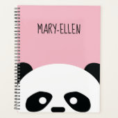 Adorable Kawaii Panda Bärenfront Personalisiert ro Planer (Vorderseite)