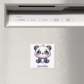 Adorable Kawaii Panda Personalisiertes Design Magnet (In Situ (Geschirrspüler))