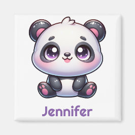 Adorable Kawaii Panda Personalisiertes Design Magnet