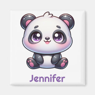 Adorable Kawaii Panda Personalisiertes Design Magnet