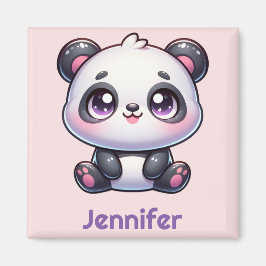 Adorable Kawaii Panda Personalisiertes Design Magnet