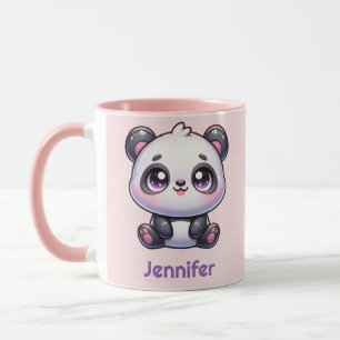 Adorable Kawaii Panda Personalisiertes Design Tasse