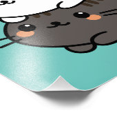 Adorable Kawaii Stack von Kätzchen Fotodruck (Ecke)