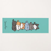 Adorable Kawaii Stapel von Kätzchen nach Maß Yogamatte (Vorderseite (Horizontal))