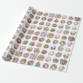 Adorable Kawaii Stickers Prompte für Niedliche Geschenkpapier