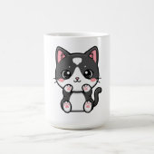 Adorable Kawaii Tabby Kitten Illustration Kaffeetasse (Mittel)
