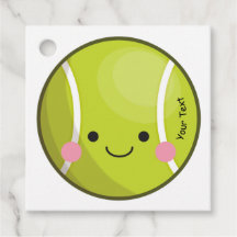 Adorable Kawaii Tennis Ball Custom Text Niedlich S