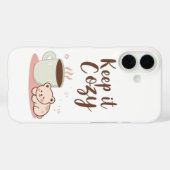 Adorable "Keep it Cozy" Winter Graphic Case-Mate iPhone Hülle (Rückseite (Horizontal))