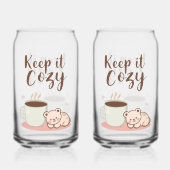 Adorable "Keep it Cozy" Winter Graphic Dosenglas (Vorderseite)