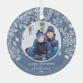 Adorable Keepake Foto Weihnachten Ornament Aus Glas (Vorderseite)