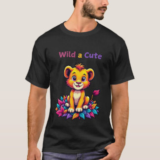 Adorable Kid Lion T - Shirt Niedlich und farbenfro