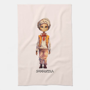 Adorable Kid Zombie - Niedliches Halloween Geschirrtuch