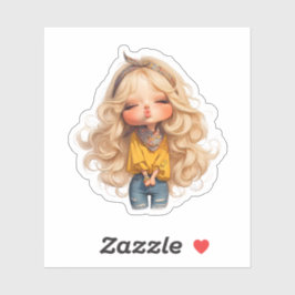 Adorable Kiss Aufkleber