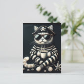 Adorable Kitepferd mit Kaffee Postkarte (Stehend Vorderseite)