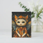 Adorable Kitten Angel Postkarte (Stehend Vorderseite)