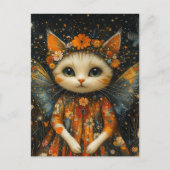 Adorable Kitten Angel Postkarte (Vorderseite)
