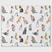 Adorable Kitten Catmas Christmas Holiday Pattern Geschenkpapier (Flach)