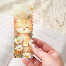 Adorable Kitten & Daisies und Gingham Foto