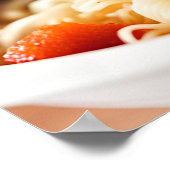 Adorable Kitten Eating Ramen Noodles Poster (Ecke)