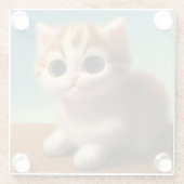 Adorable Kitten Glasuntersetzer (Rückseite)