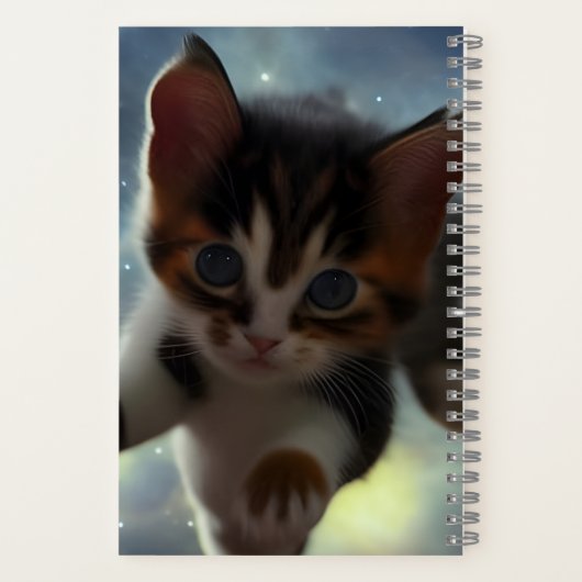 Adorable Kitten im Weltraum Notizblock (Rückseite)