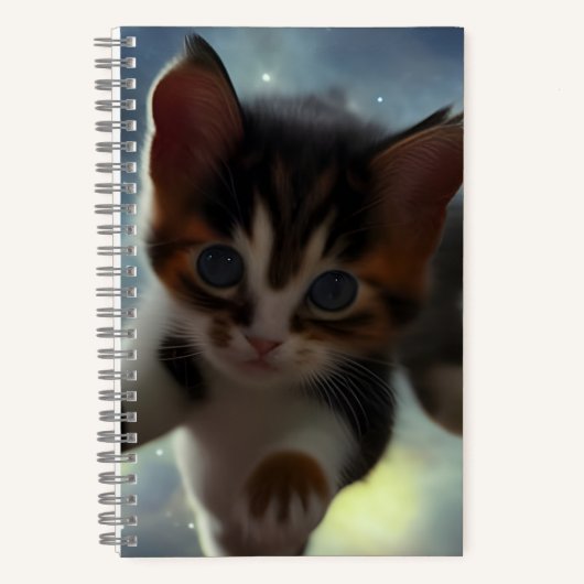 Adorable Kitten im Weltraum Notizblock (Vorderseite)