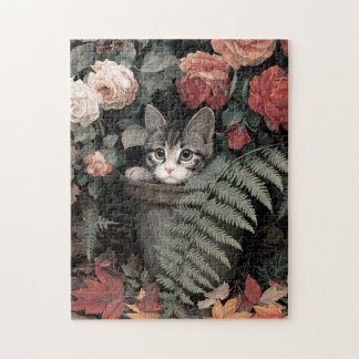 Adorable Kitten in Blume Pot Puzzle