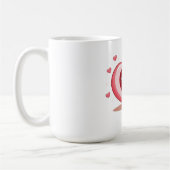 Adorable Kitten in Herz-Tasse Kaffeetasse (Links)