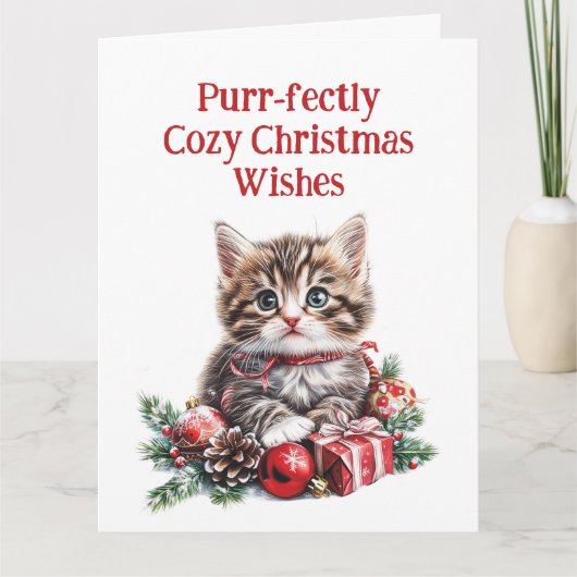 Adorable Kitten Karte (Vorderseite)