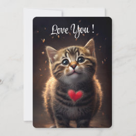 Adorable Kitten Lieben Sie - Valentinstag Feiertagskarte