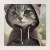 Adorable Kitten mit Hoodie Puzzle (Vertikal)