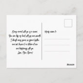 Adorable Kitten mit rosa Herzchen Valentinstag Postkarte (Rückseite)