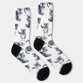 Adorable Kitten Pattern Socken - Geschenk für Cat (Rechts)