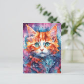 Adorable Kitten Postkarte (Stehend Vorderseite)