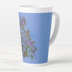 Adorable Kitten Rosa und Blau für Katzenliebhaber Milchtasse
