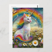 Adorable Kitten Unicorn Postkarte (Vorne/Hinten)
