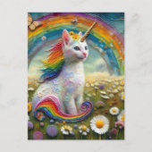 Adorable Kitten Unicorn Postkarte (Vorderseite)