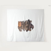 Adorable Kitten zu Halloween Hexenkostüm mit Pu Wandteppich (Vorderseite (Horizontal))